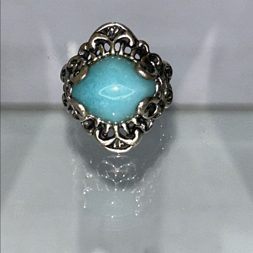 Nwot Sterling Silver Genuine Gemstone Designer Ring - Boho Office 150$